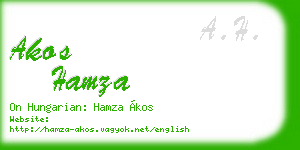 akos hamza business card