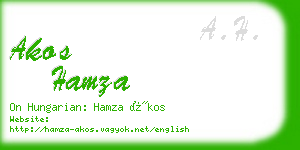 akos hamza business card